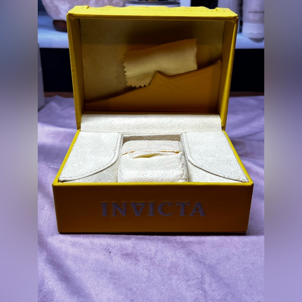 Empty Invicta Yellow Watch Storage Box